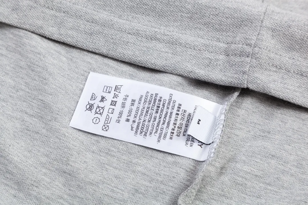 BURBERRY Classic Lo GO ， Retro Same Style Polo Versatile : Gray Size：M-2XL